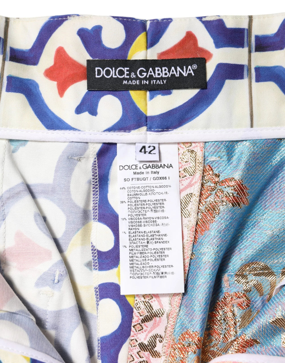 Dolce & Gabbana Multicolor High Waist Women Hot Pants Shorts - Short Trousers