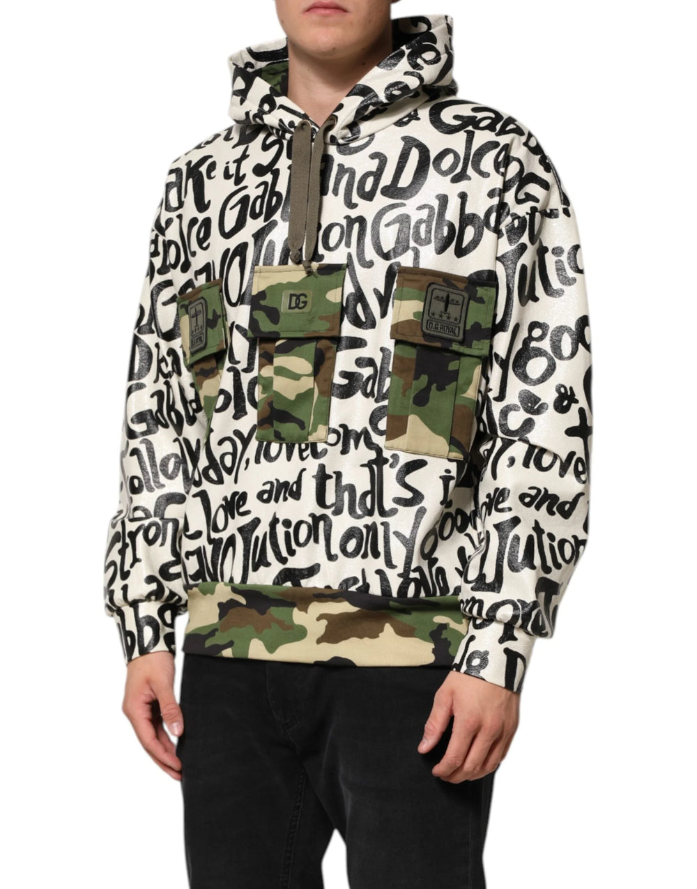 Dolce & Gabbana Multicolor Hooded DGMania Sweatshirt Sweater - Hoodies