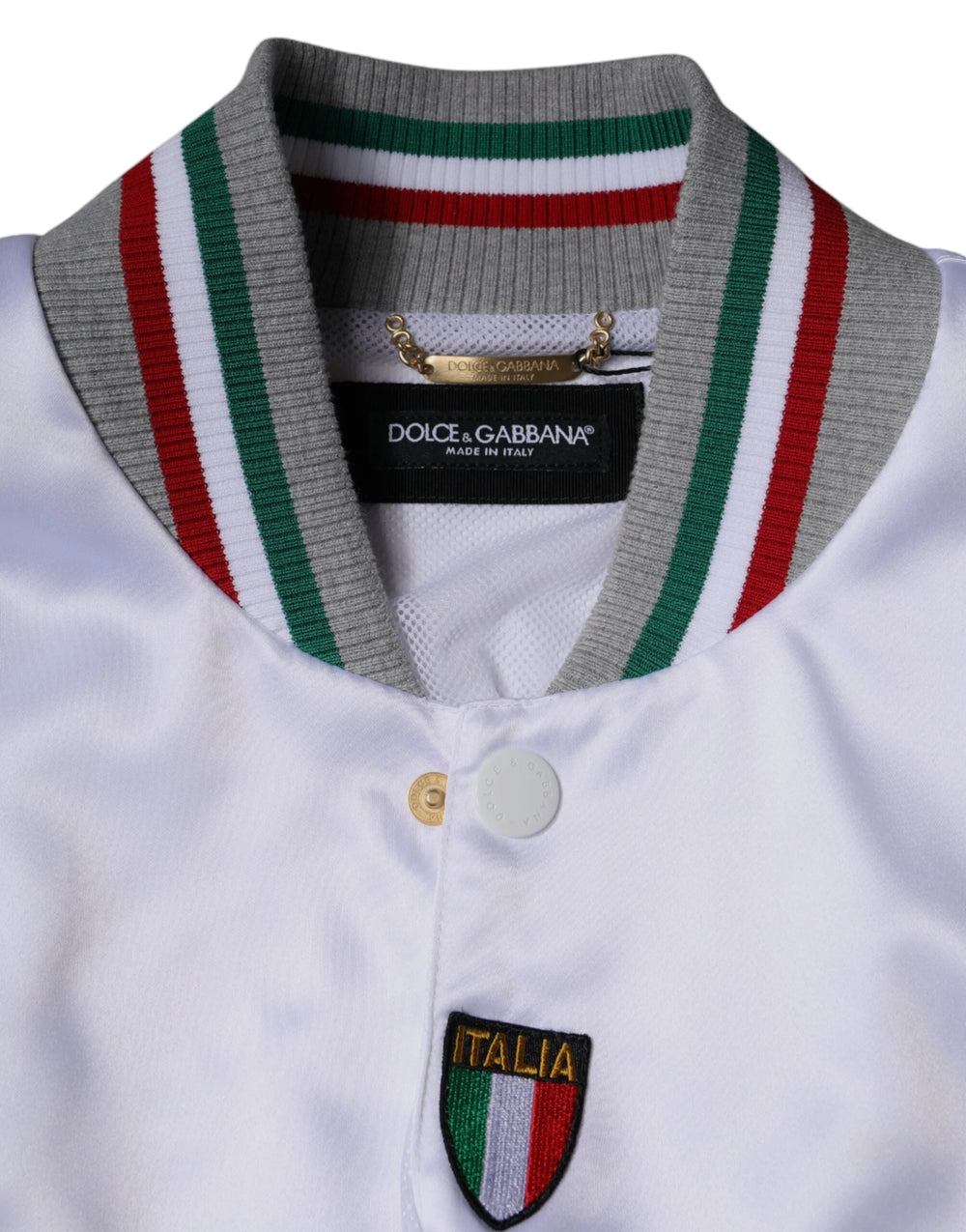 Dolce & Gabbana Multicolor Italia Button Down Bomber Jacket - Bomber Jackets