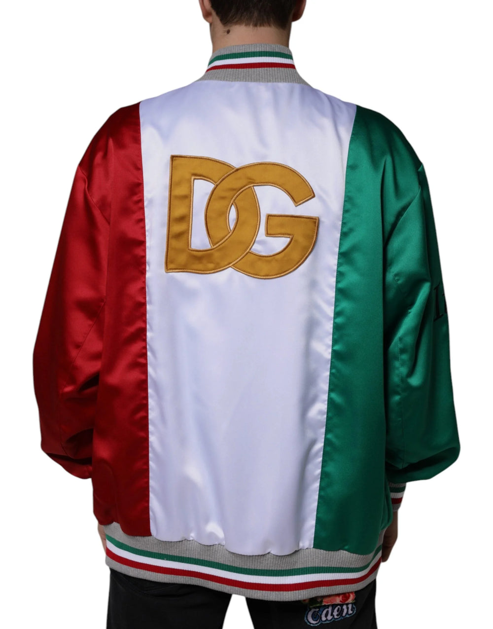 Dolce & Gabbana Multicolor Italia Button Down Bomber Jacket - Bomber Jackets