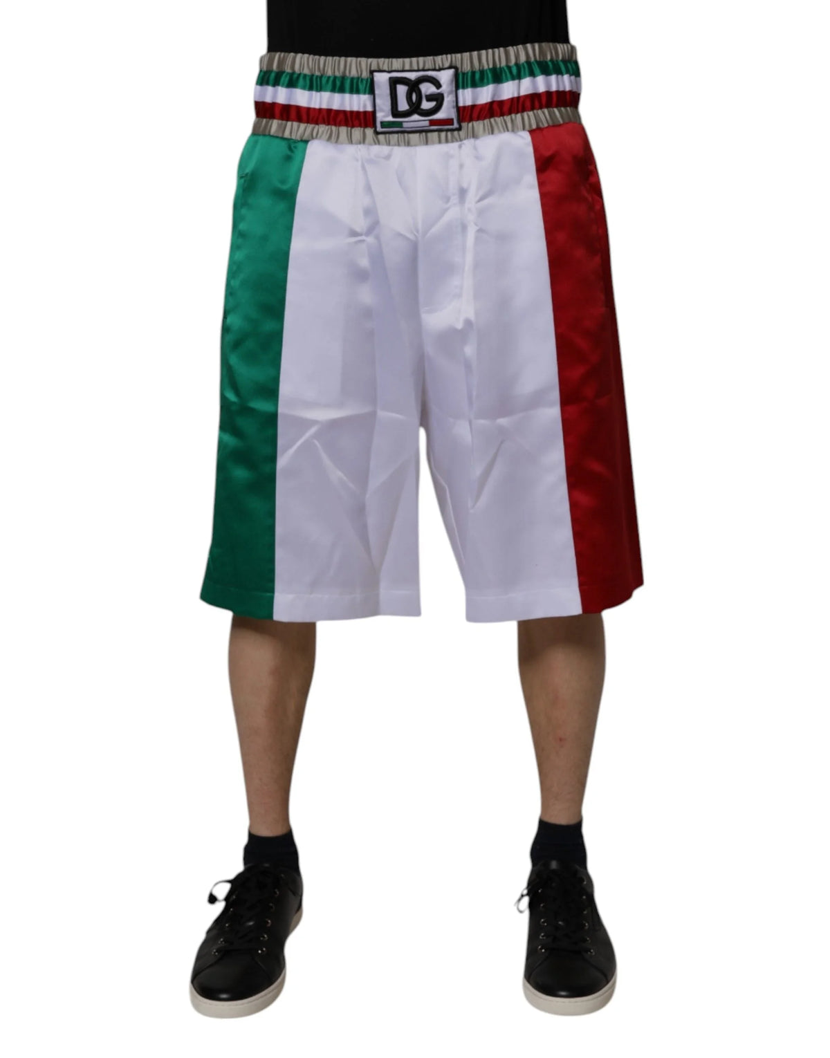 Dolce & Gabbana Multicolor Italia Polyester Bermuda Shorts - IT50 | L - Bermudas