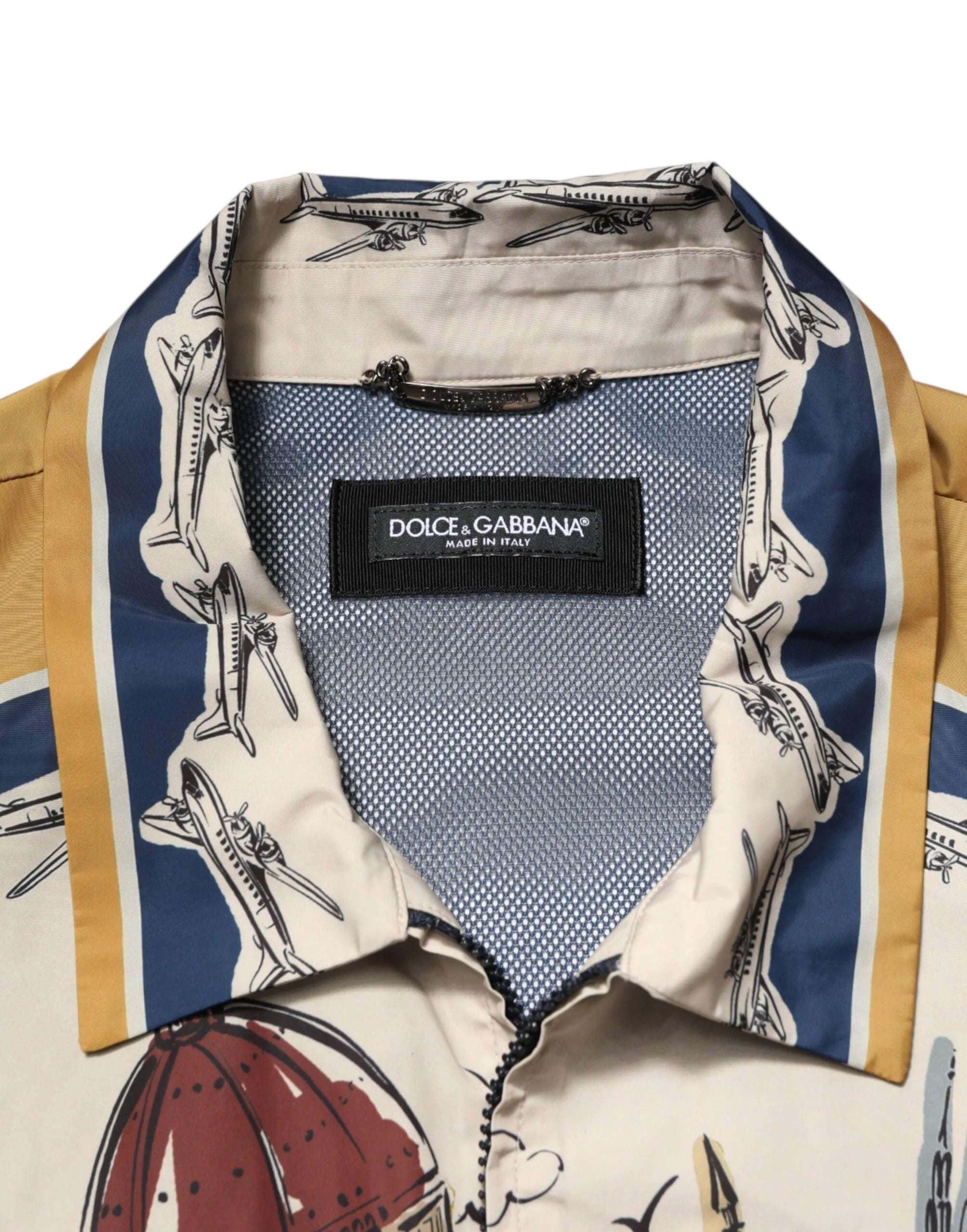 Dolce & Gabbana Multicolor Italian Motif Men Bomber Jacket - IT56 | XXL - Bomber Jackets