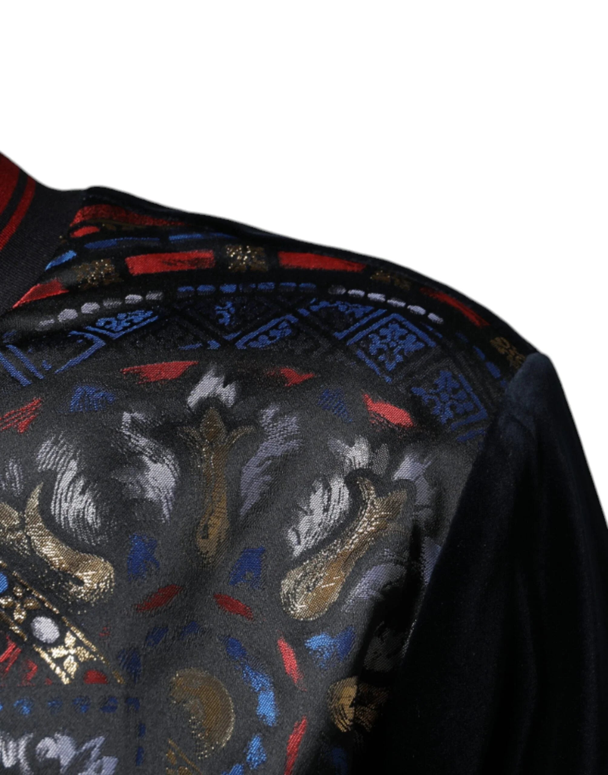 Dolce & Gabbana Multicolor Jacquard Crew Neck Sweatshirt Sweater - IT44 | XS - Sweatshirts