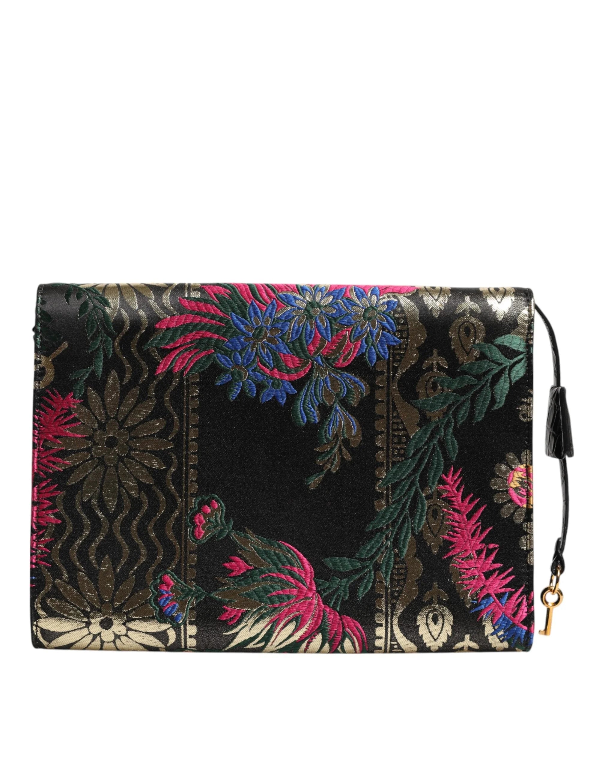 Dolce & Gabbana Multicolor Jacquard Floral Document Briefcase Bag - Briefcases