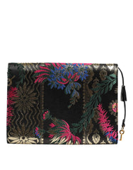 Dolce & Gabbana Multicolor Jacquard Floral Document Briefcase Bag - Briefcases