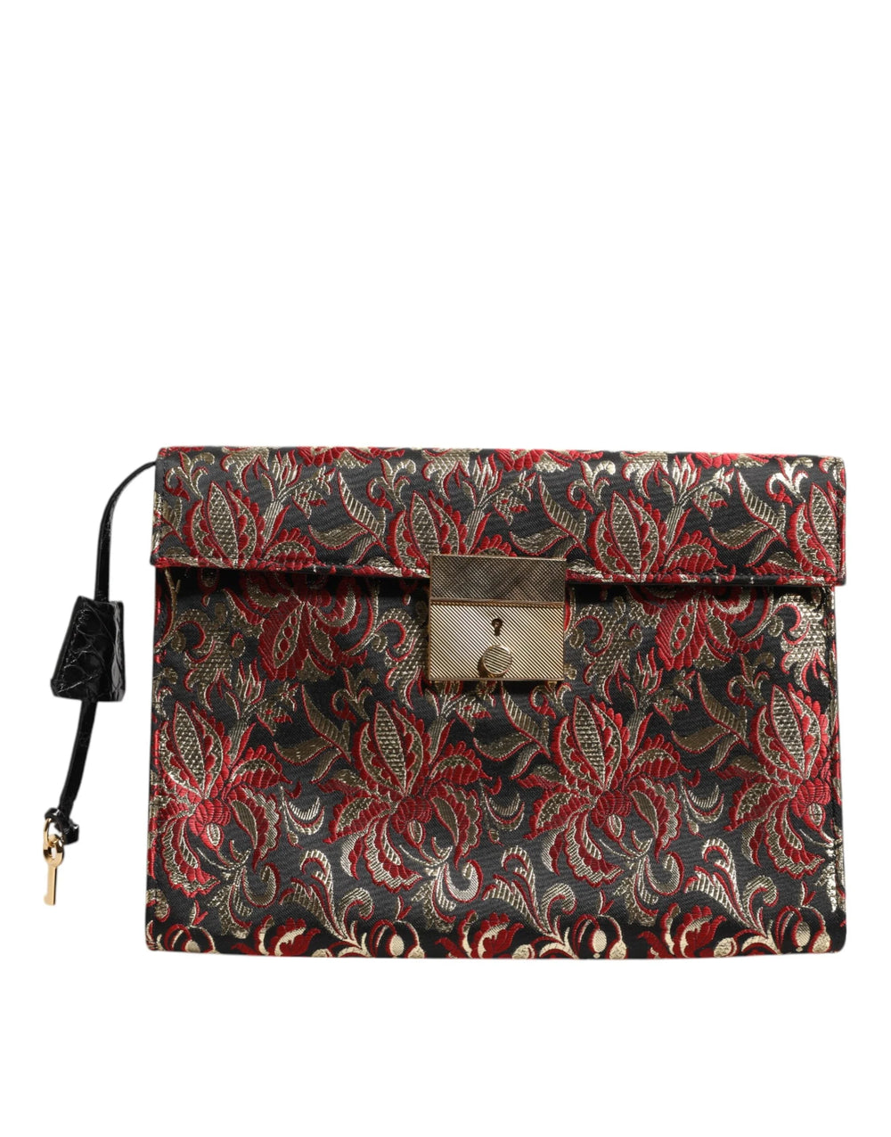 Dolce & Gabbana Multicolor Jacquard Floral Document Briefcase Bag - Briefcases