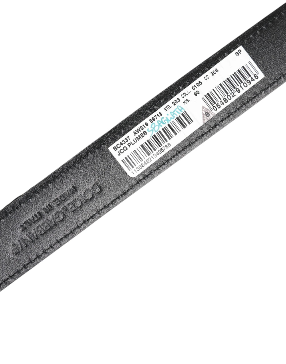 Dolce & Gabbana Multicolor Jacquard Leather Metal Buckle Belt - 90 cm / 36 Inches - Belts