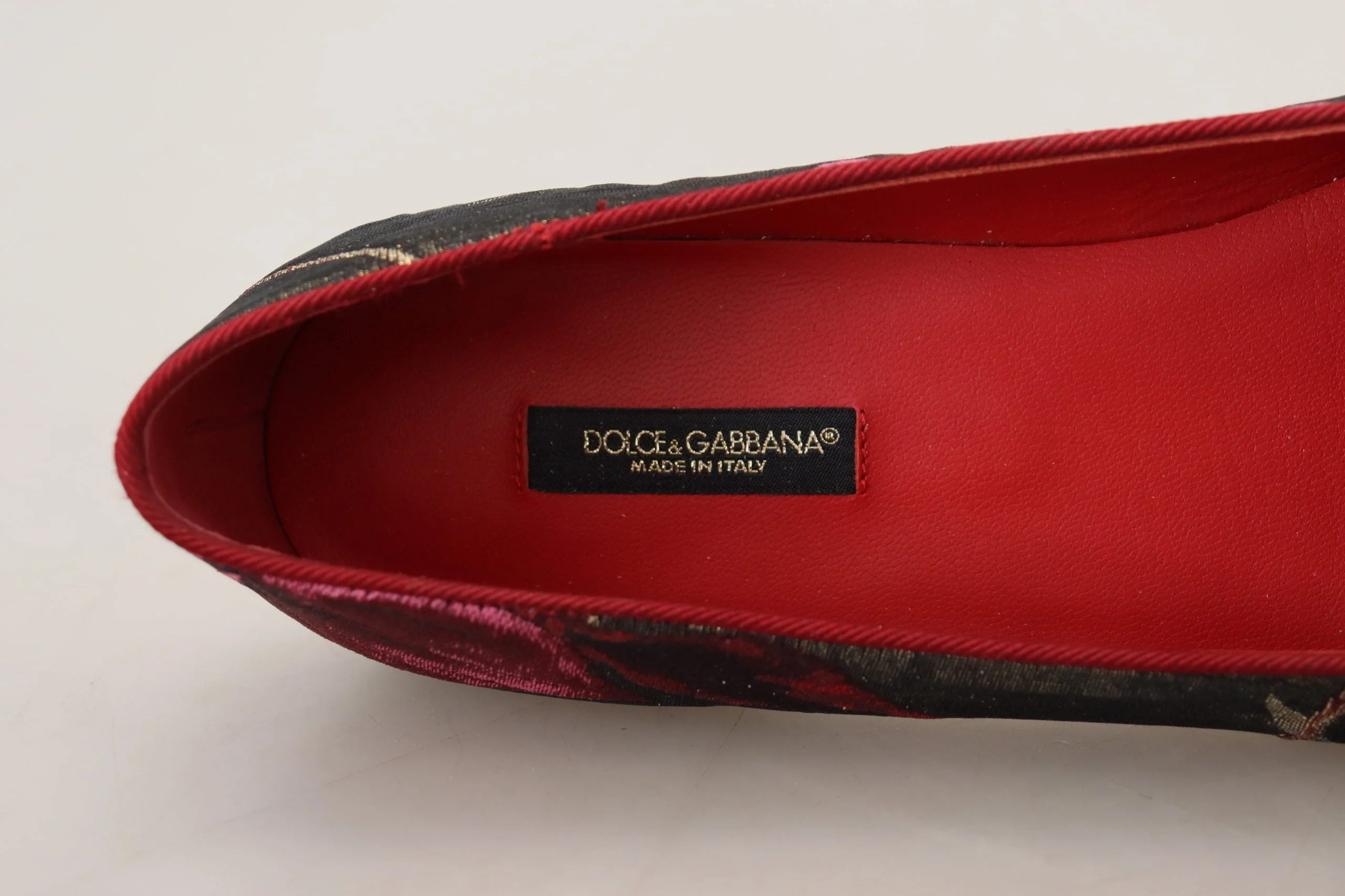 Dolce & Gabbana Multicolor Jacquard Sacred Heart Patch Slip On Shoes - EU35.5/US5 - Flats