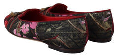 Dolce & Gabbana Multicolor Jacquard Sacred Heart Patch Slip On Shoes - EU35.5/US5 - Flats