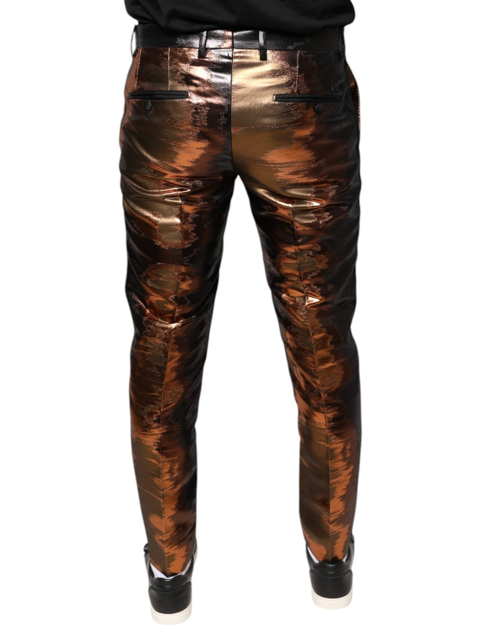 Dolce & Gabbana Multicolor Jacquard Skinny Men Pants - IT48 | M - Trousers