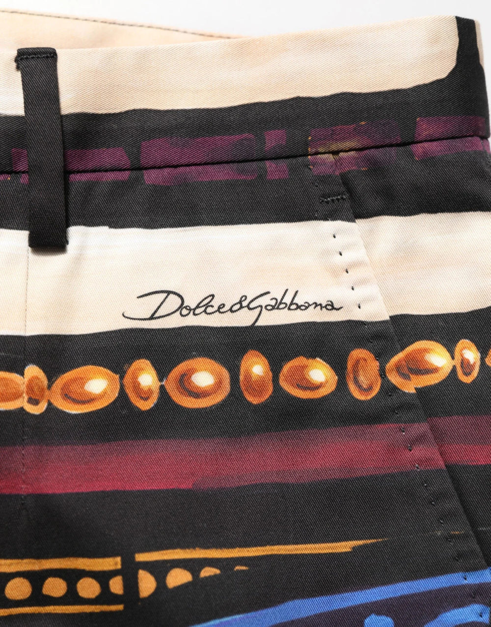 Dolce & Gabbana Multicolor Julias Ceasar Print Tapered Pants - Chinos