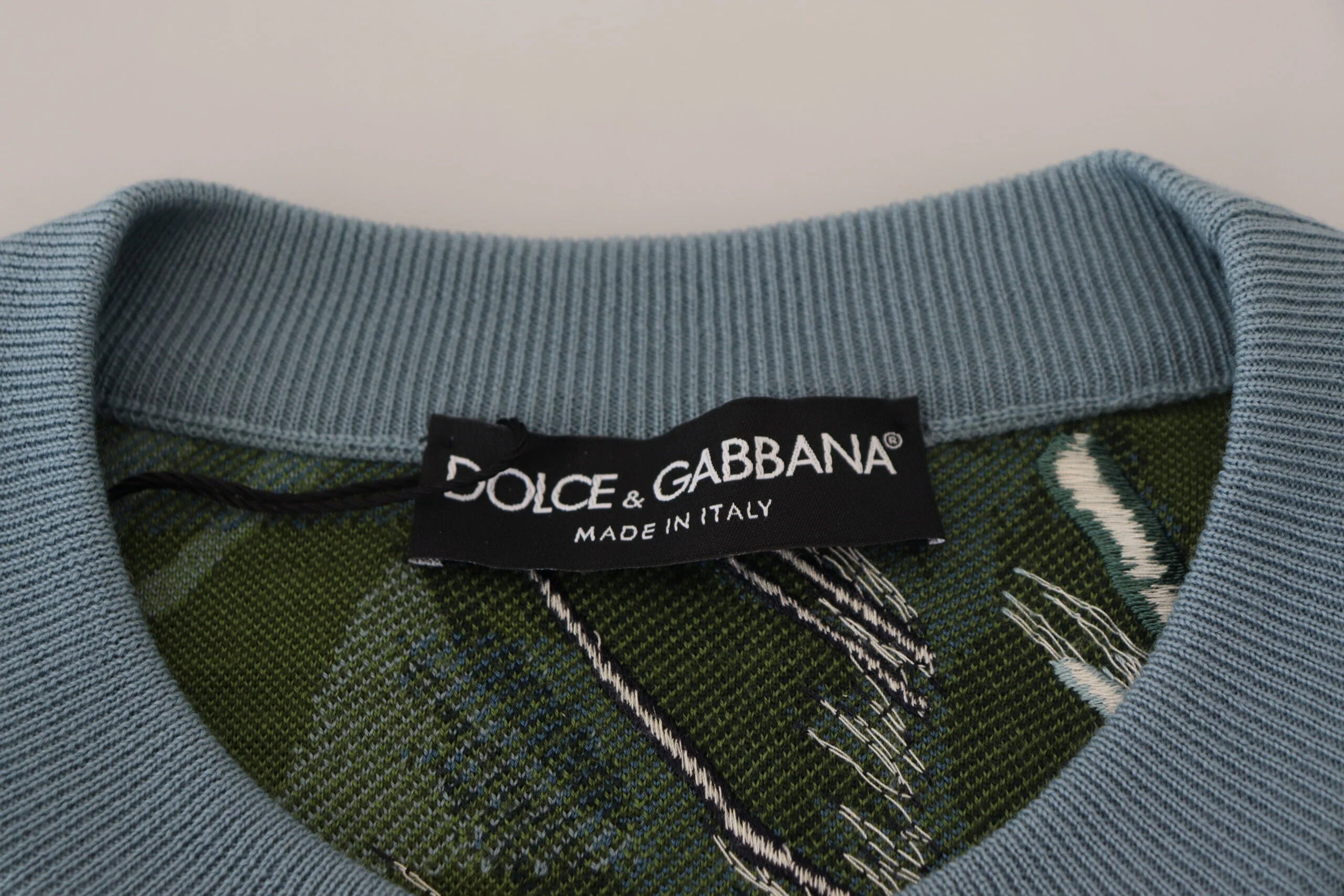 Dolce & Gabbana Multicolor Jungle Wool Pullover Logo Sweater - IT50 | L - Sweaters