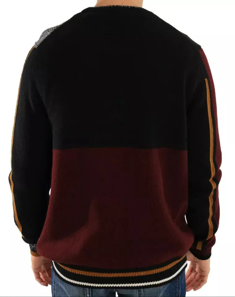Dolce & Gabbana Multicolor KING Knight Monkey Knitted Cashmere Wool Sweater - IT48 | M - Sweaters