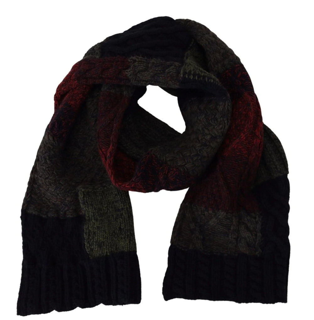 Dolce & Gabbana Multicolor Knitted Men Neck Wrap Shawl Scarf - Scarves & Shawls