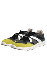 Dolce & Gabbana Multicolor Lace Up Low Top Men Sneakers Shoes - Sneakers