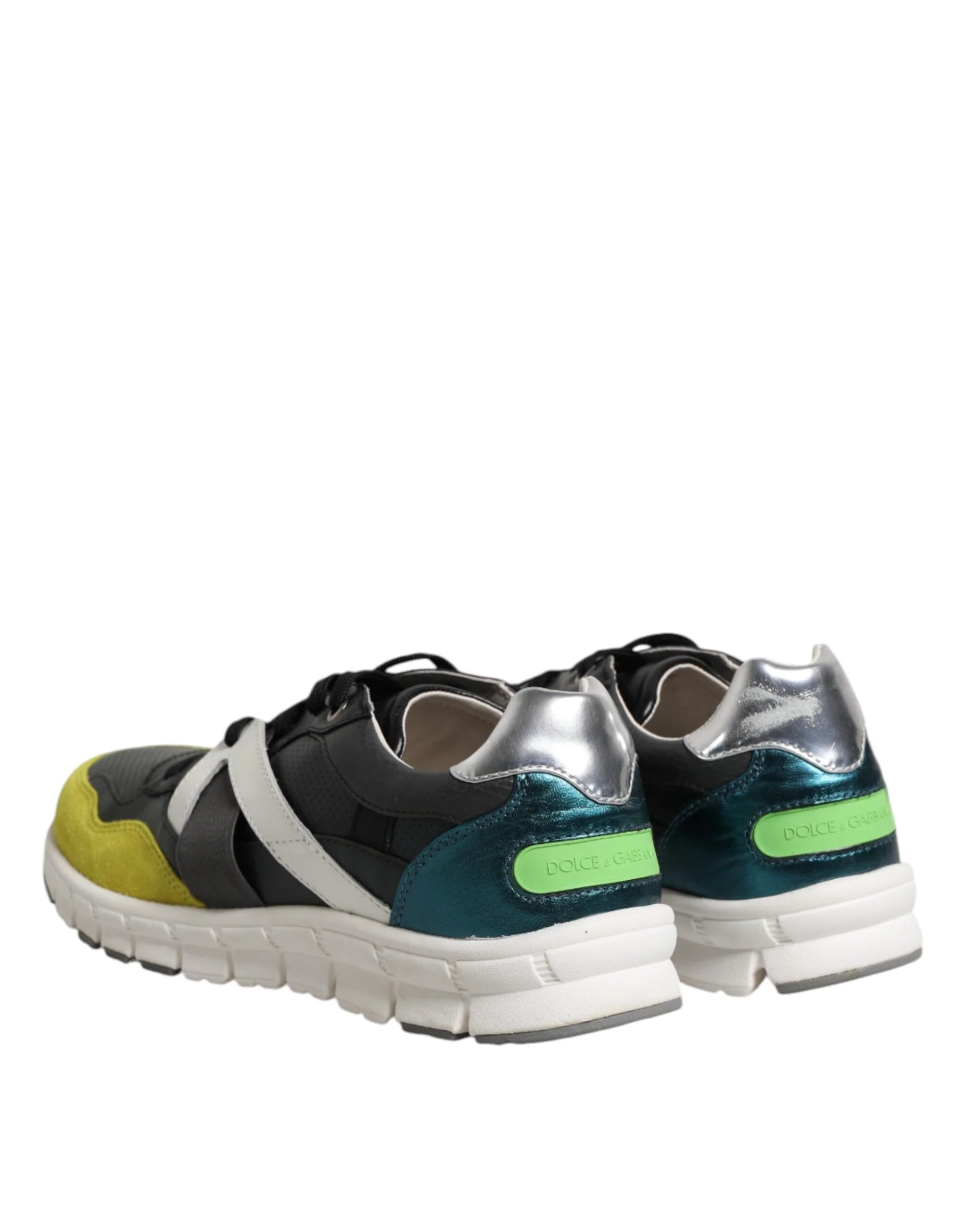 Dolce & Gabbana Multicolor Lace Up Low Top Men Sneakers Shoes - Sneakers