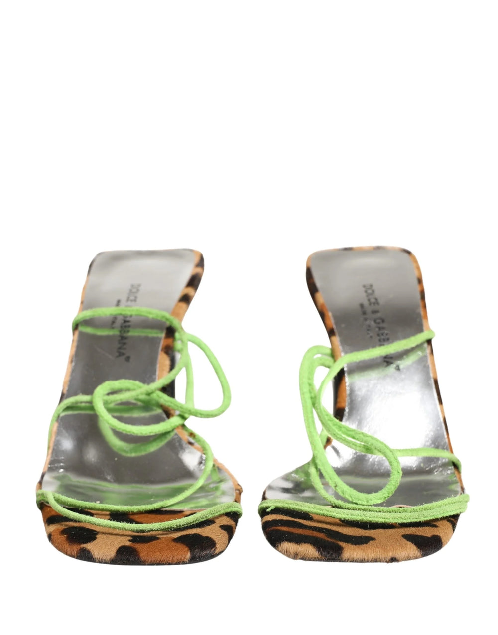 Dolce & Gabbana mitmevärvilised nahast plokikiigud, sandaalid – EL39/USA8.5