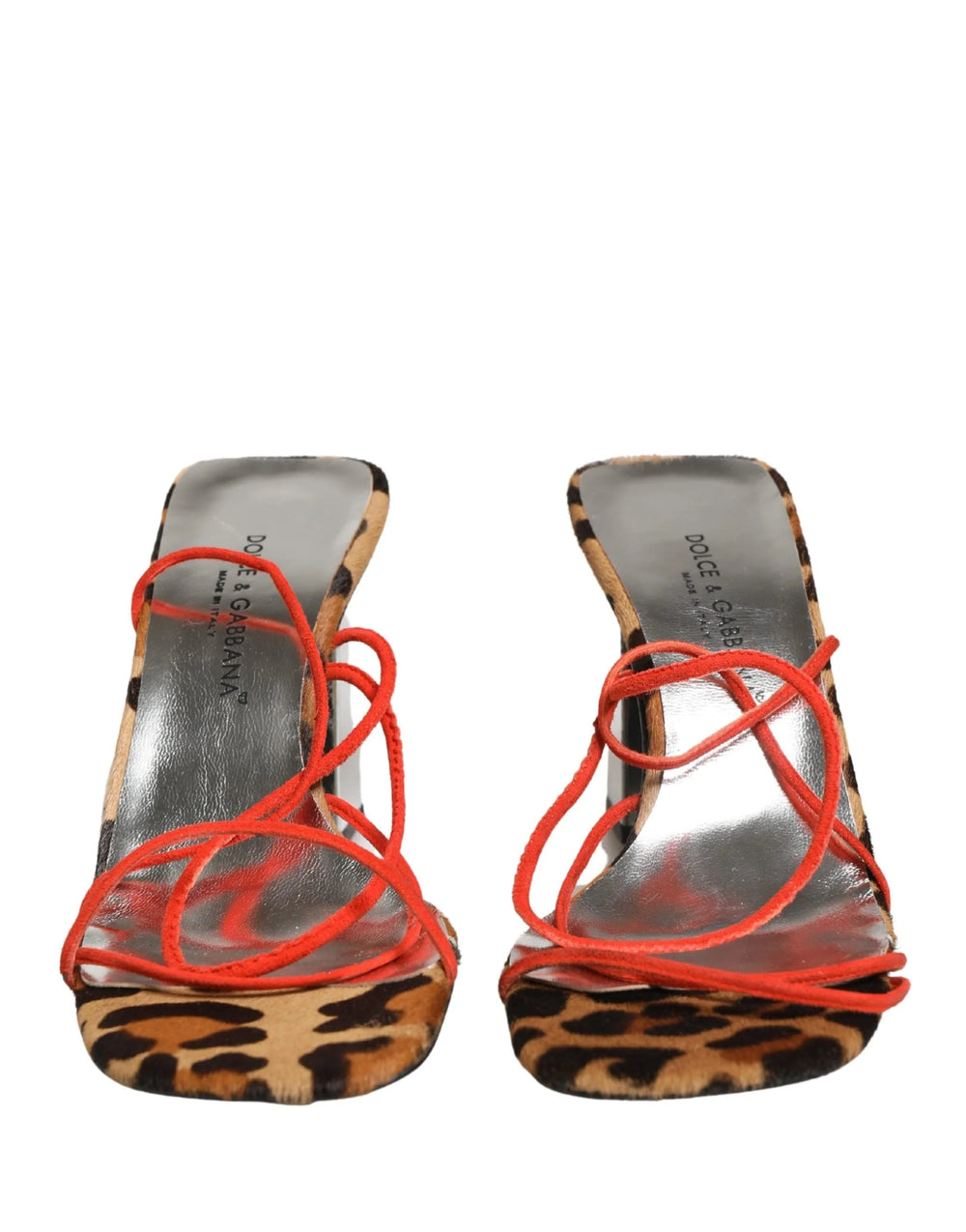 Dolce & Gabbana Flerfargede Lærhæler Sandaler Sko - EU39/US8.5