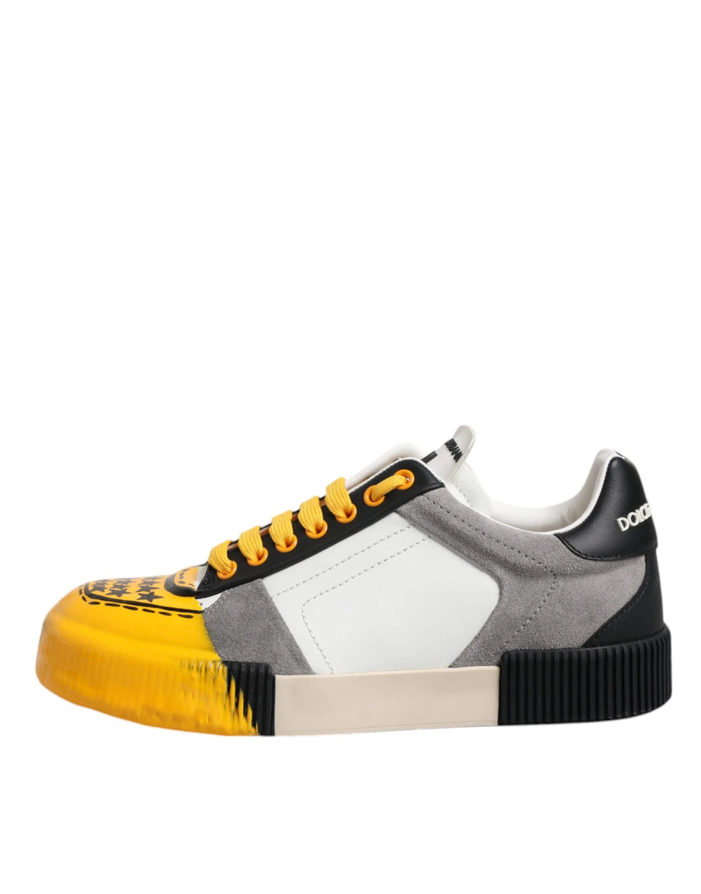 Dolce & Gabbana Multicolor Leather DNA Low Top Sneakers Shoes - Sneakers
