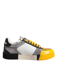 Dolce & Gabbana Multicolor Leather DNA Low Top Sneakers Shoes - Sneakers