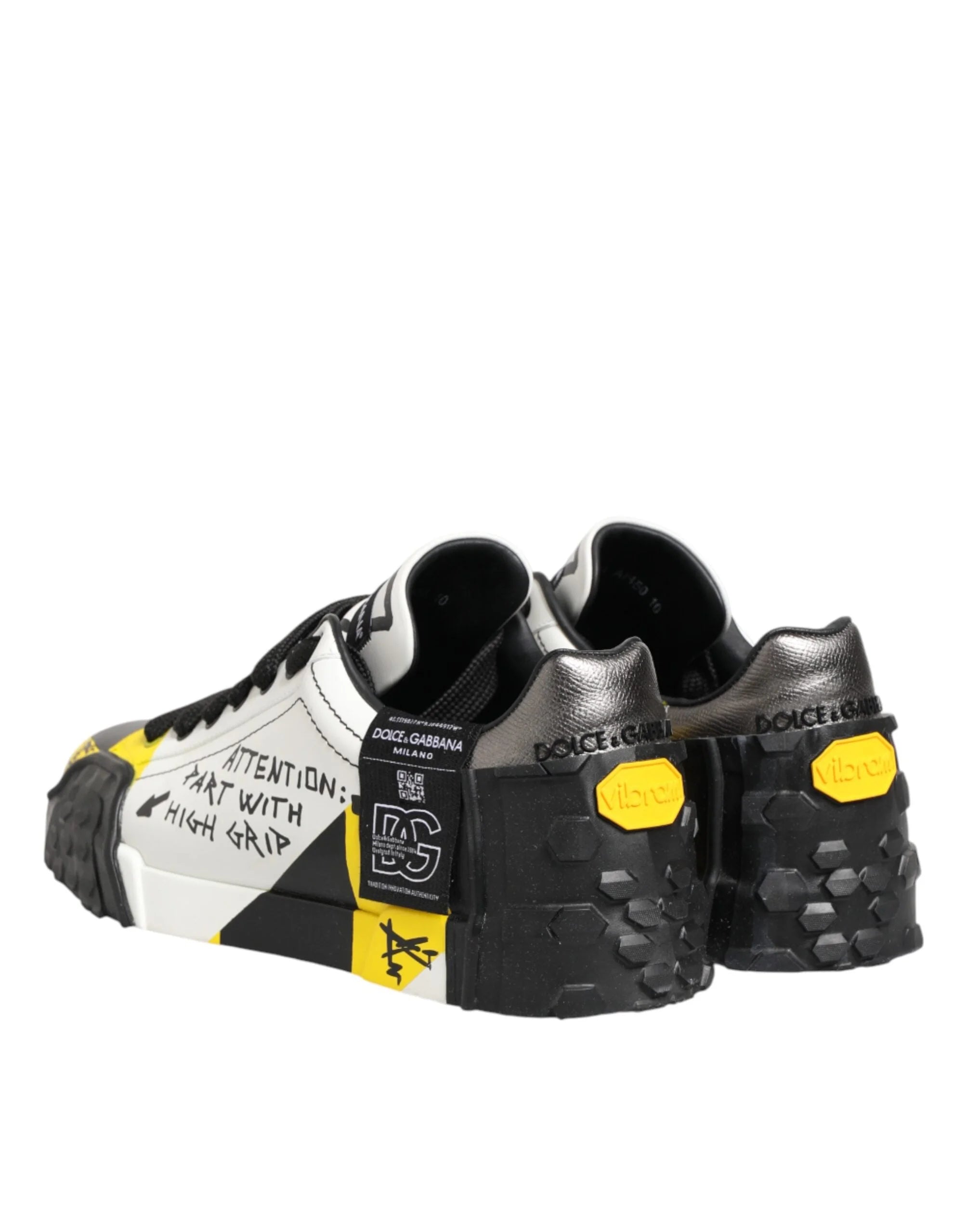 Dolce & Gabbana Multicolor Leather Graffiti Low Top Sneakers Shoes - EU44/US11