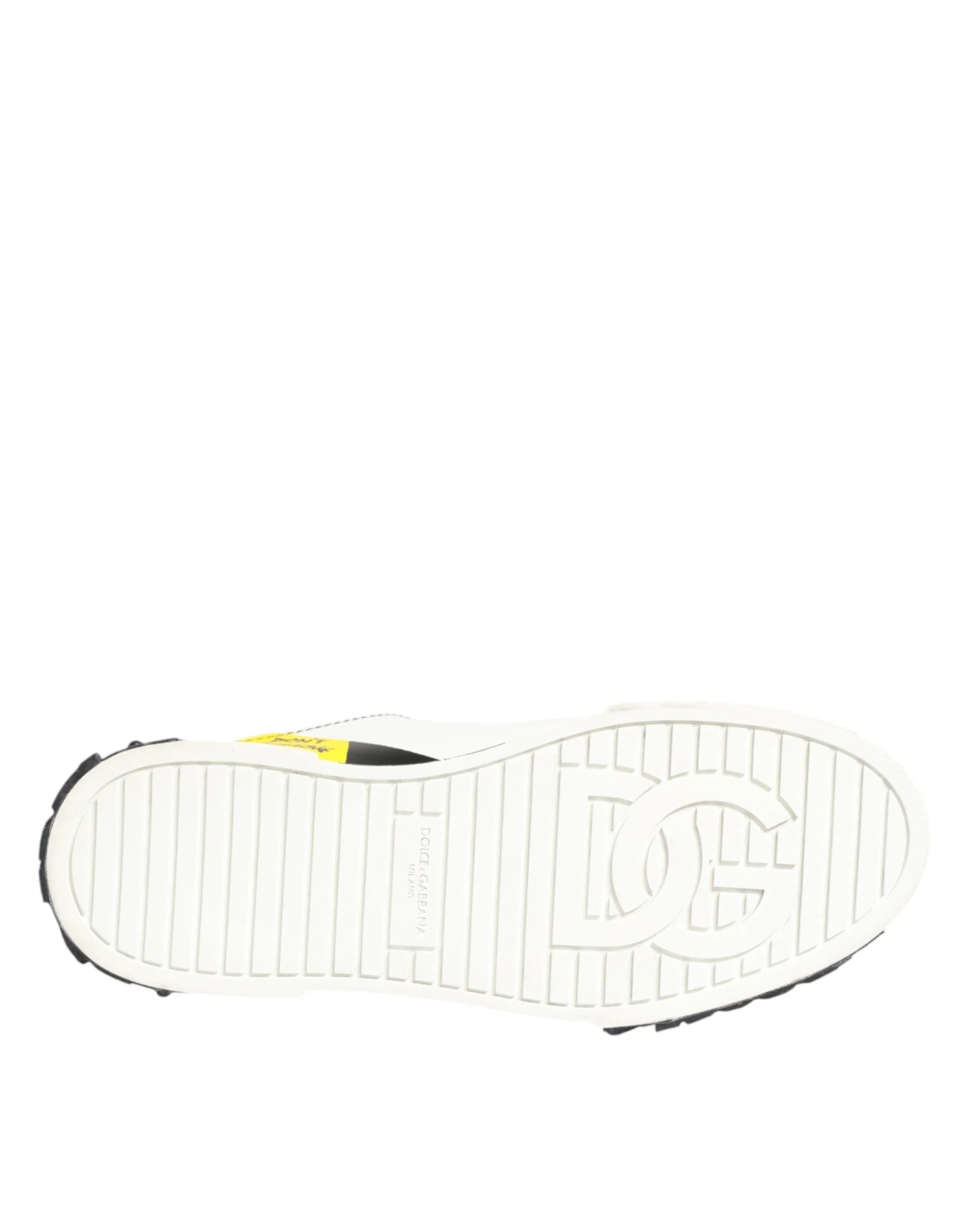 Dolce & Gabbana Multicolor Leather Graffiti Low Top Sneakers Shoes - EU44/US11