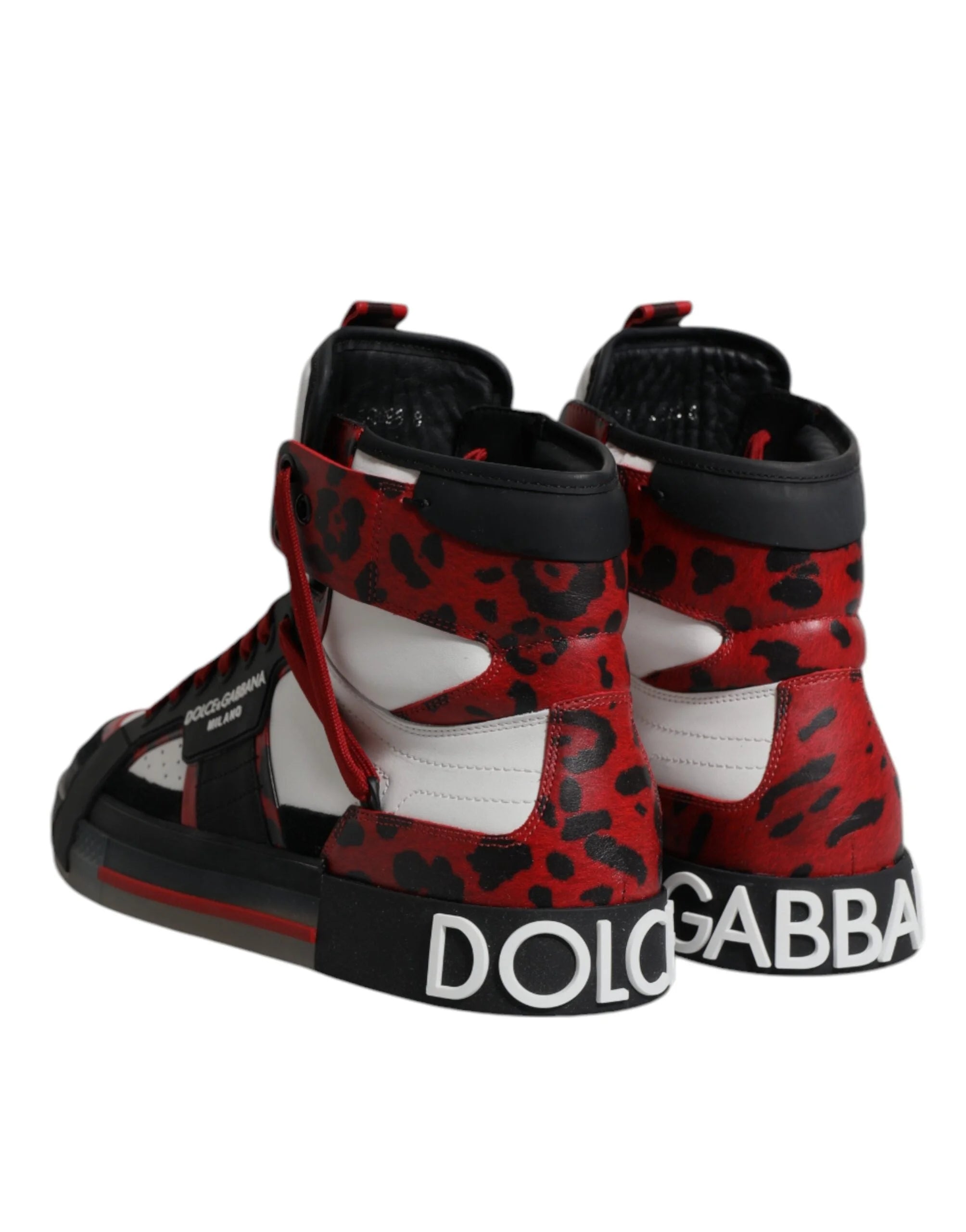 Dolce & Gabbana Multicolor Leather High Top Sneakers Shoes - Sneakers