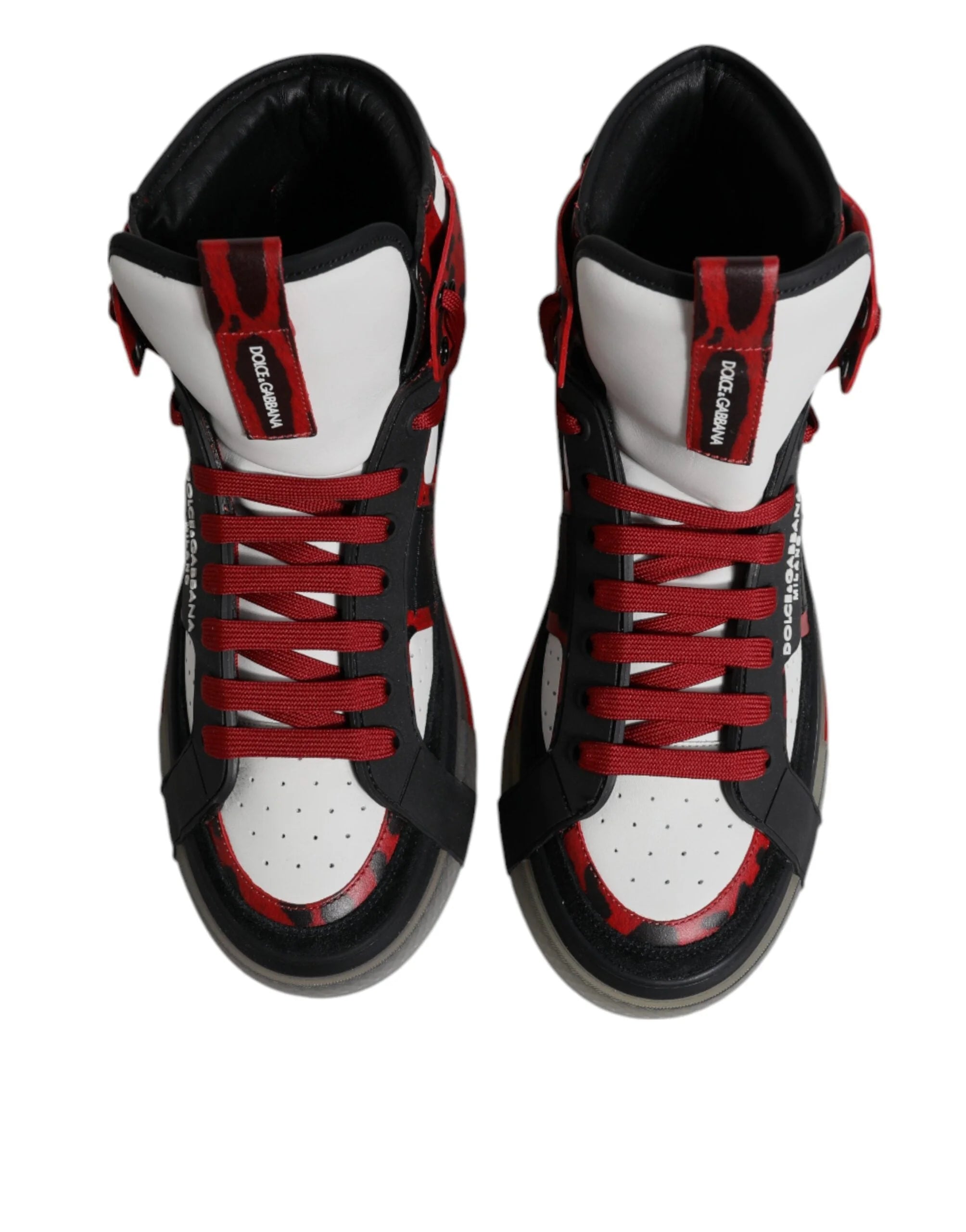 Dolce & Gabbana Multicolor Leather High Top Sneakers Shoes - Sneakers