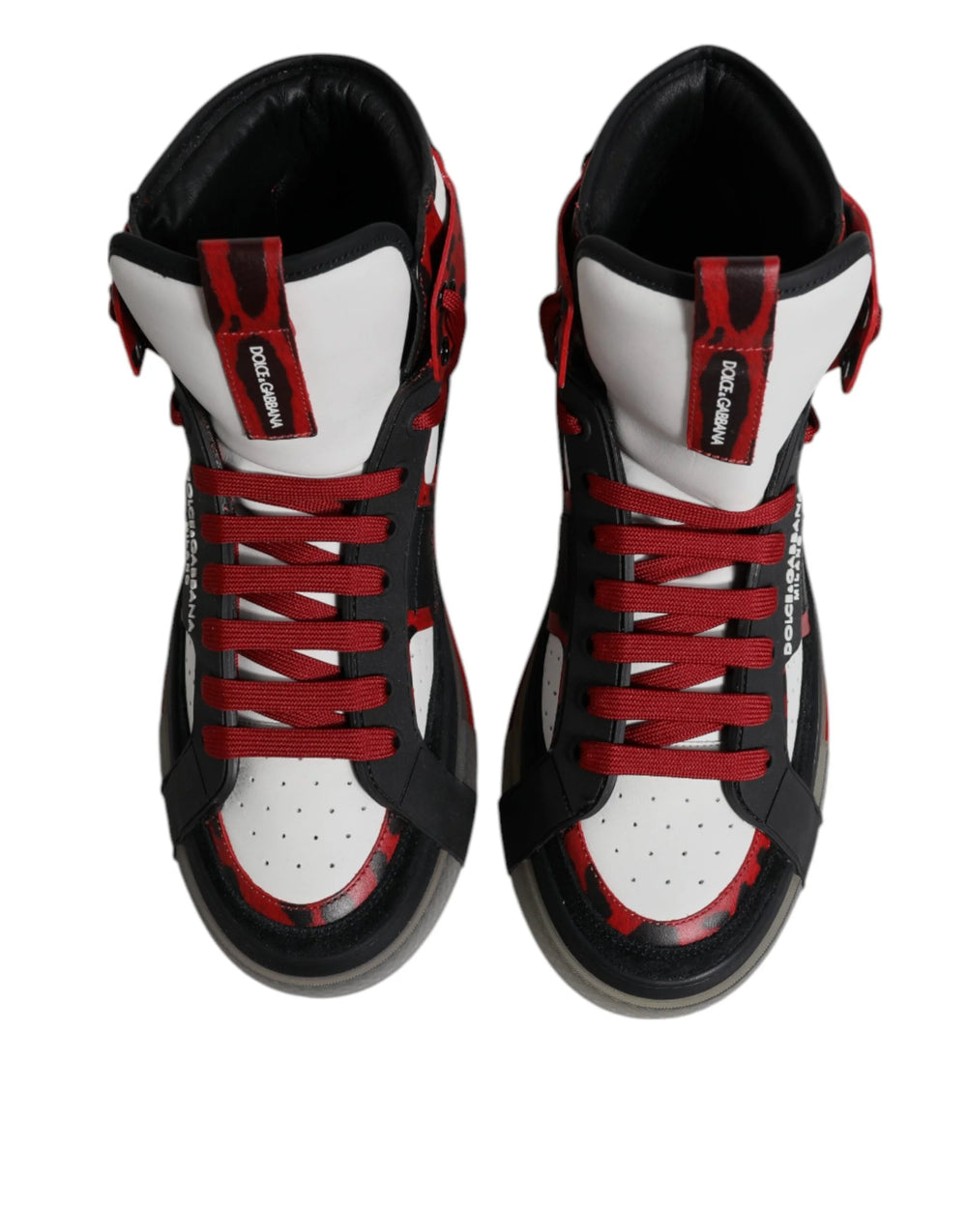 Dolce & Gabbana Multicolor Leather High Top Sneakers Shoes - Sneakers