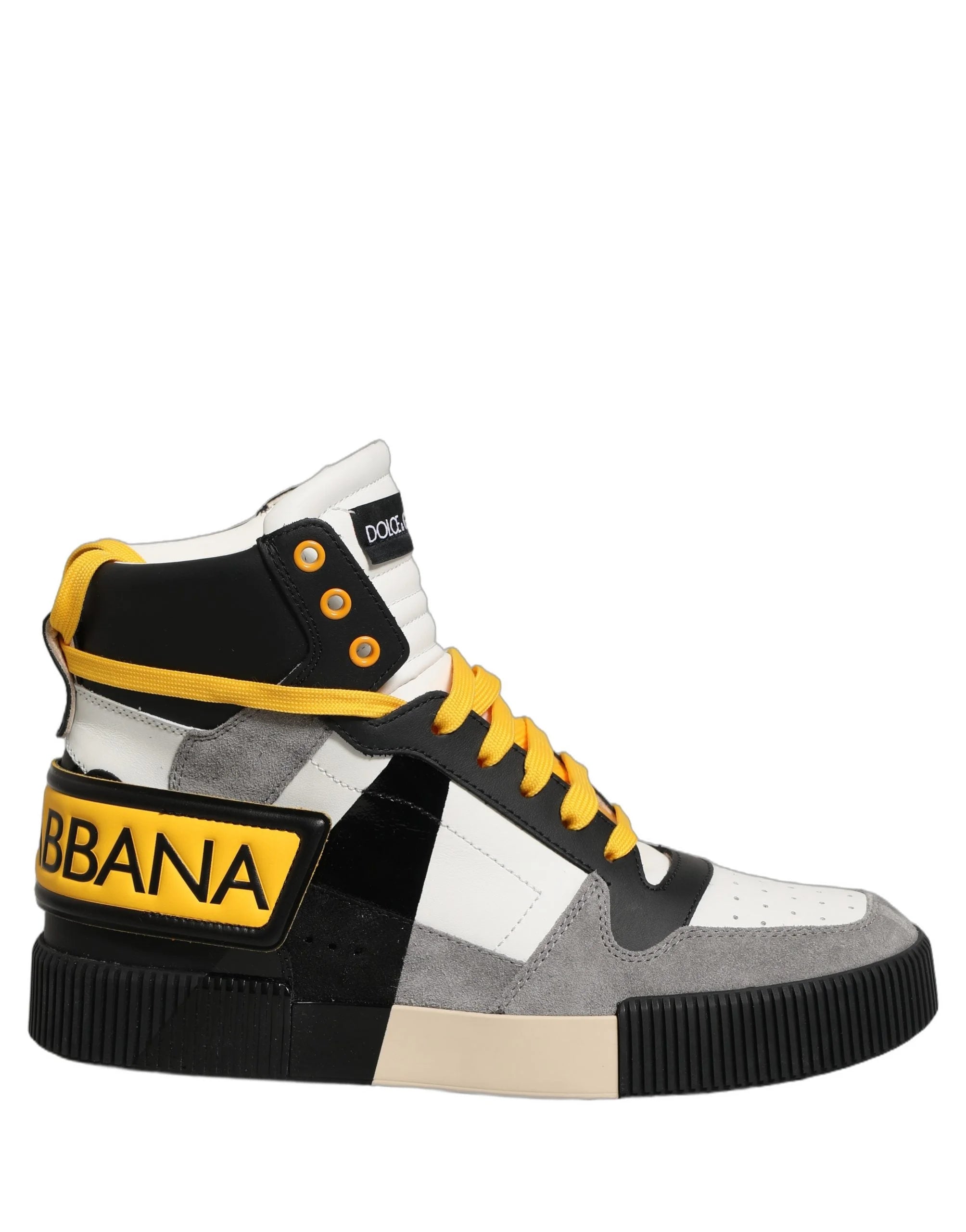 Dolce & Gabbana Multicolor Leather High Top Sneakers Shoes