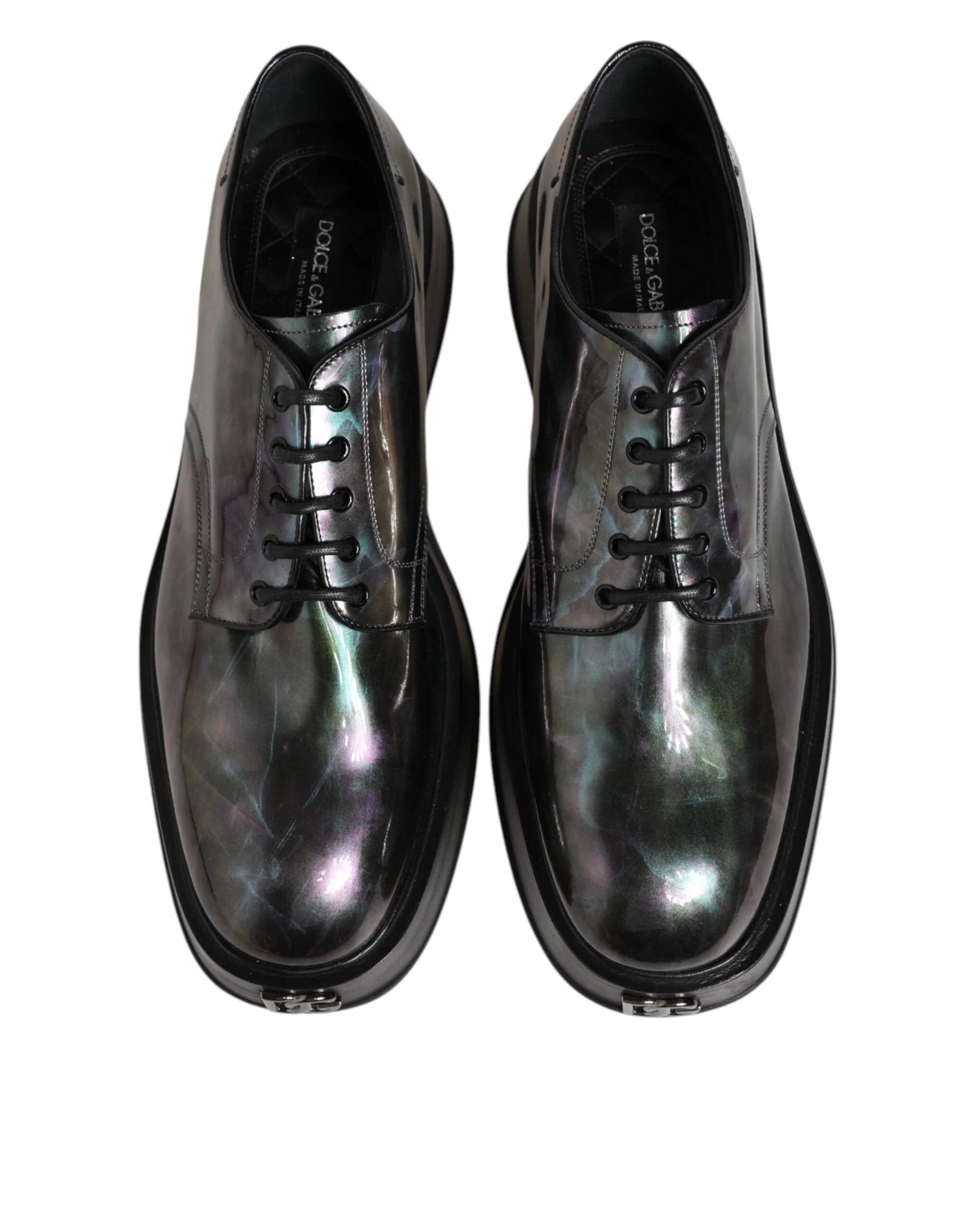 Dolce & Gabbana Multicolor Leather Lace-up Men Formal Derby Shoes - Shoes