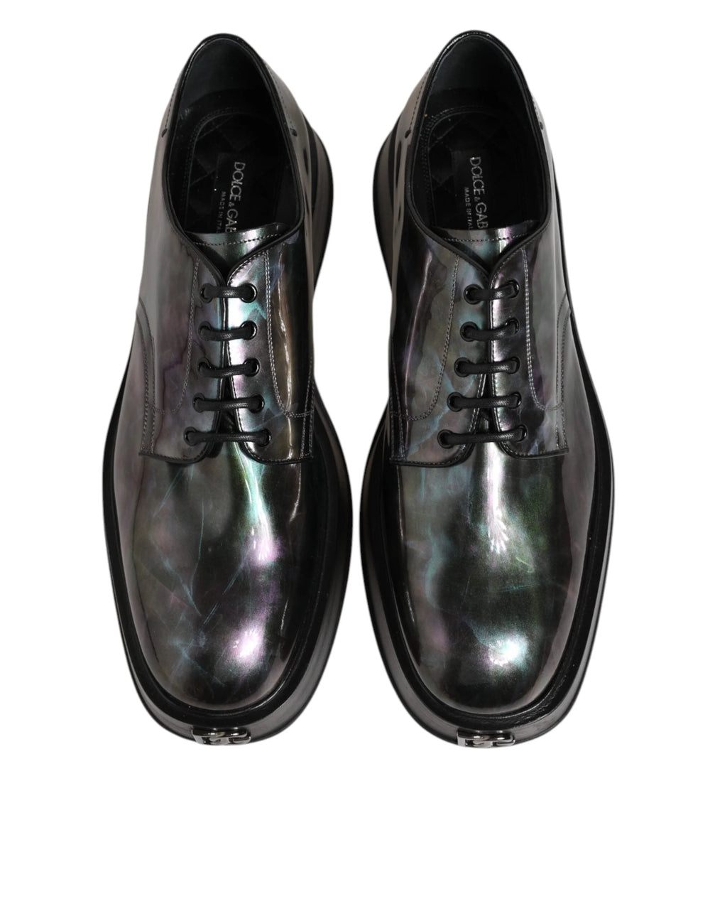 Dolce & Gabbana Multicolor Leather Lace-up Men Formal Derby Shoes - Shoes