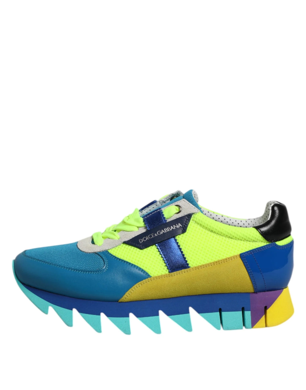 Dolce & Gabbana Multicolor Leather Low Top Men Sneakers Shoes - EU39/US6