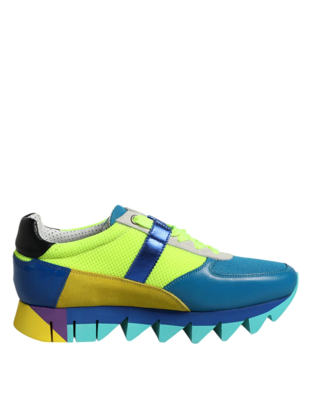 Dolce & Gabbana Multicolor Leather Low Top Men Sneakers Shoes - EU39/US6