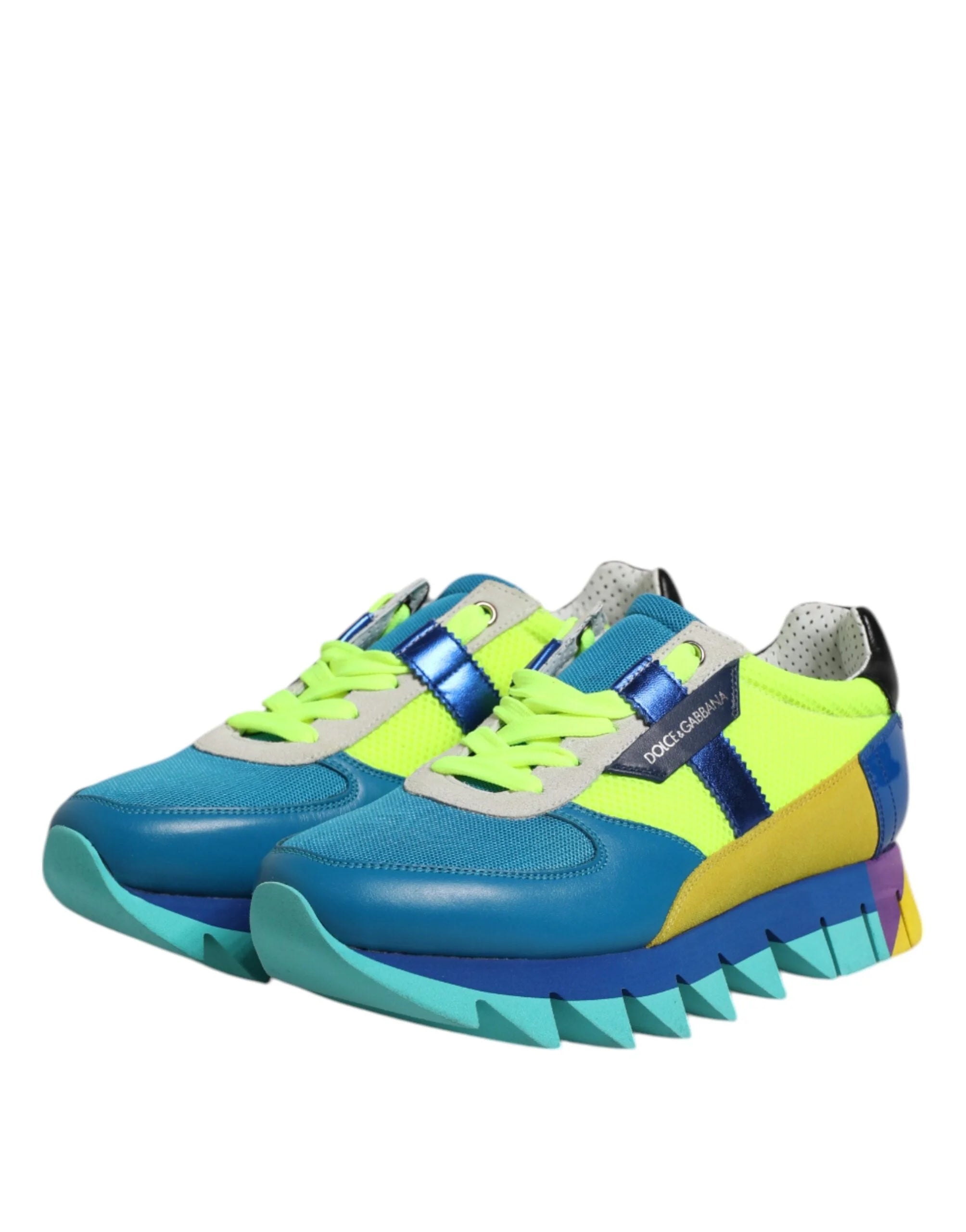 Dolce & Gabbana Multicolor Leather Low Top Men Sneakers Shoes - EU39/US6 - Sneakers