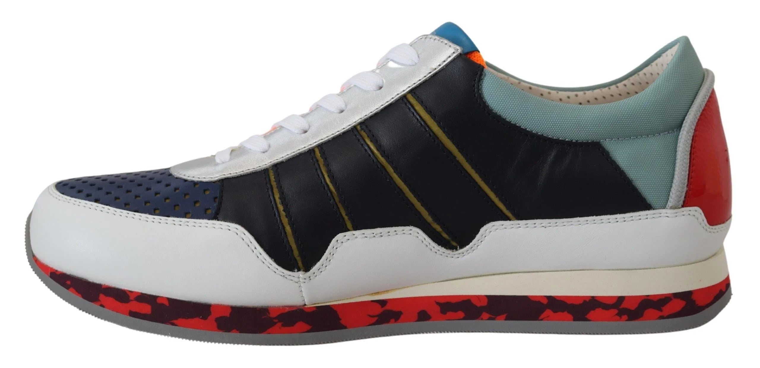 Dolce & Gabbana Multicolor Leather Sport Low Top Sneakers - Sneakers