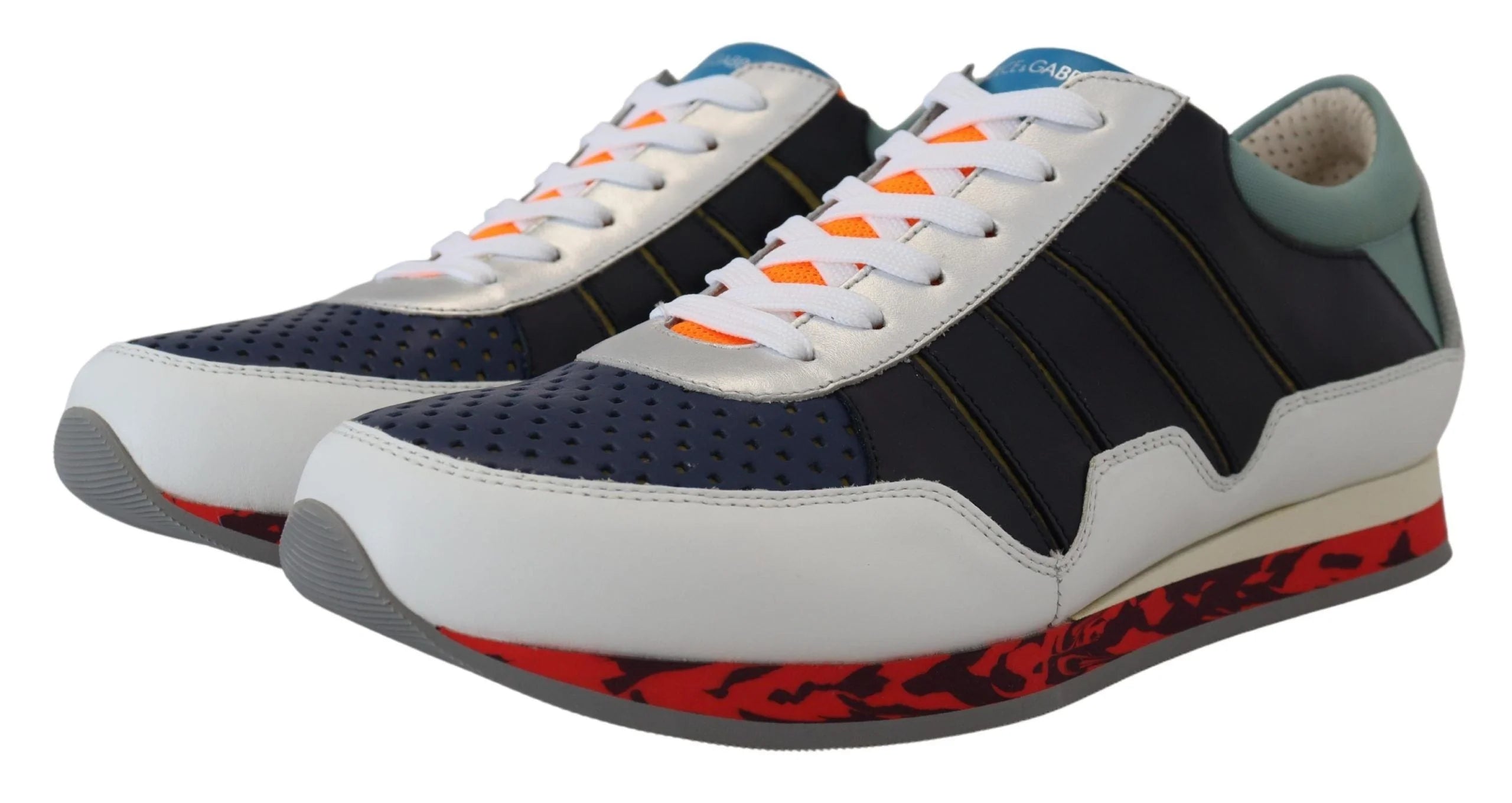 Dolce & Gabbana Multicolor Leather Sport Low Top Sneakers - Sneakers