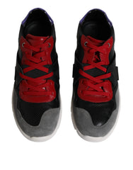 Dolce & Gabbana Multicolor Leather Suede Low Top Sneakers Shoes - EU41.5/US8.5 - Sneakers
