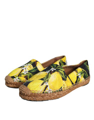 Dolce & Gabbana Multicolor Lemon Slip On Espadrilles Shoes - EU35/US4.5 - Flats