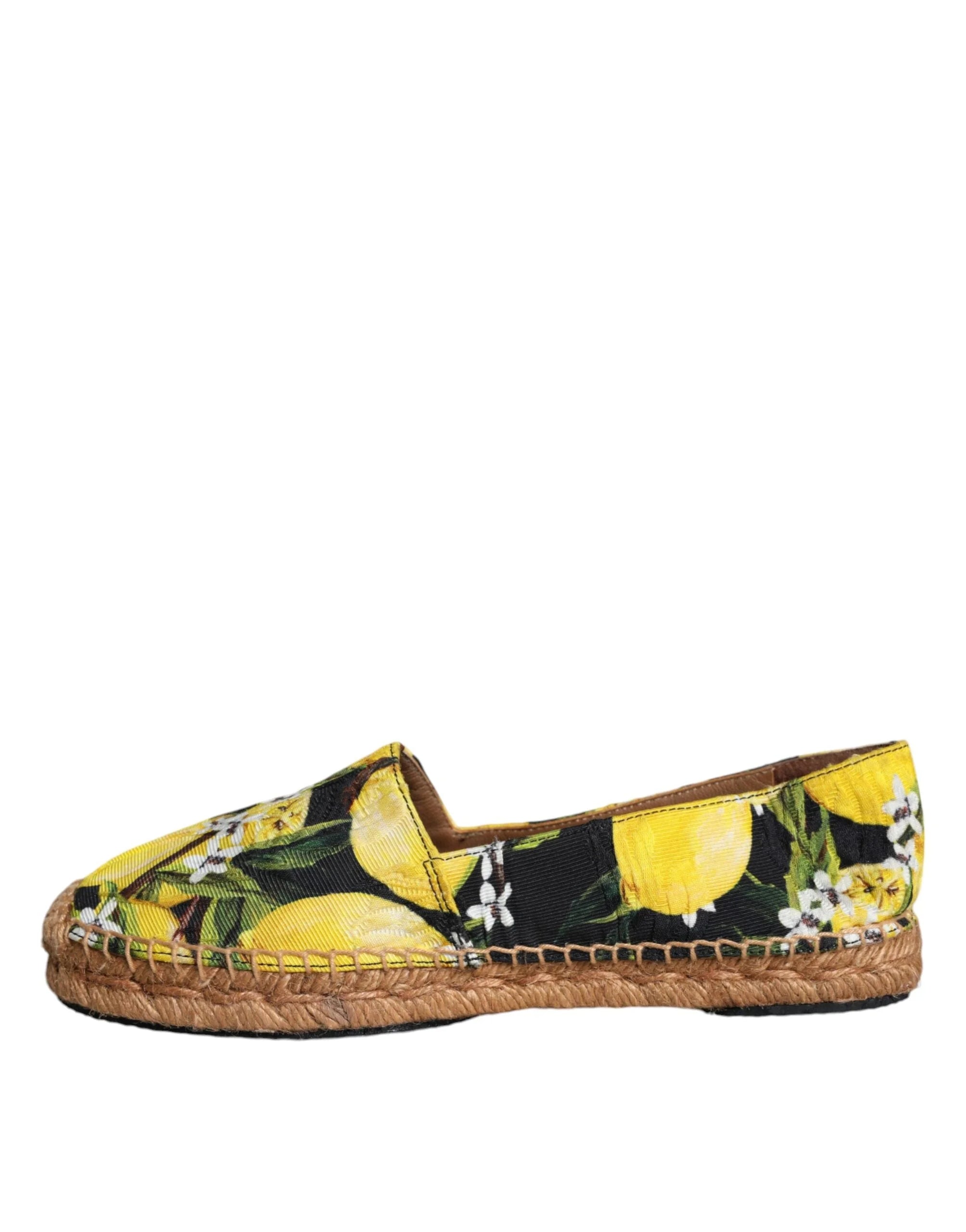 Dolce & Gabbana Multicolor Lemon Slip On Espadrilles Shoes - EU35/US4.5 - Flats