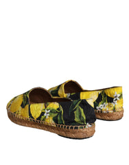 Dolce & Gabbana Multicolor Lemon Slip On Espadrilles Shoes - EU35/US4.5 - Flats