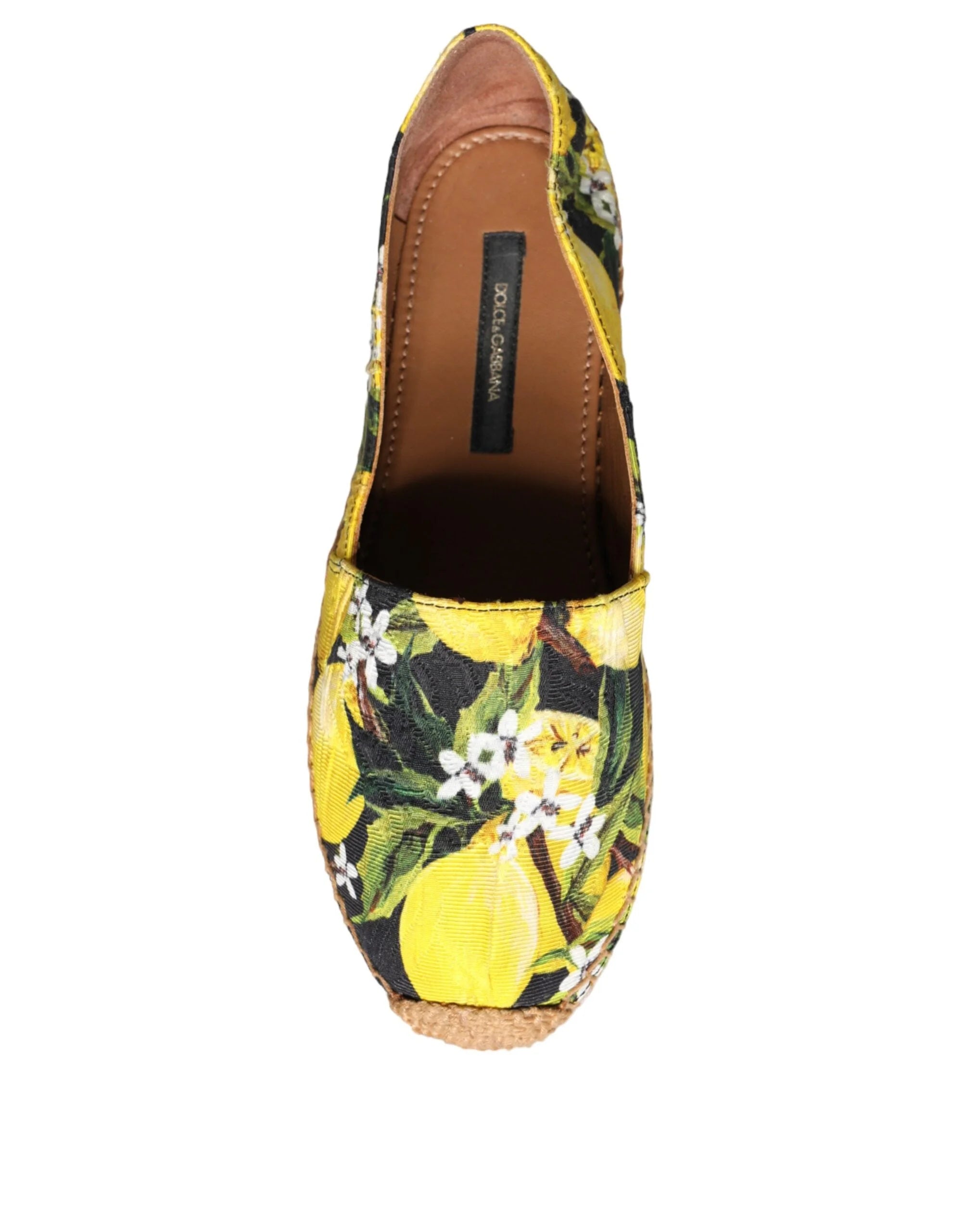 Dolce & Gabbana Multicolor Lemon Slip On Espadrilles Shoes - EU35/US4.5 - Flats