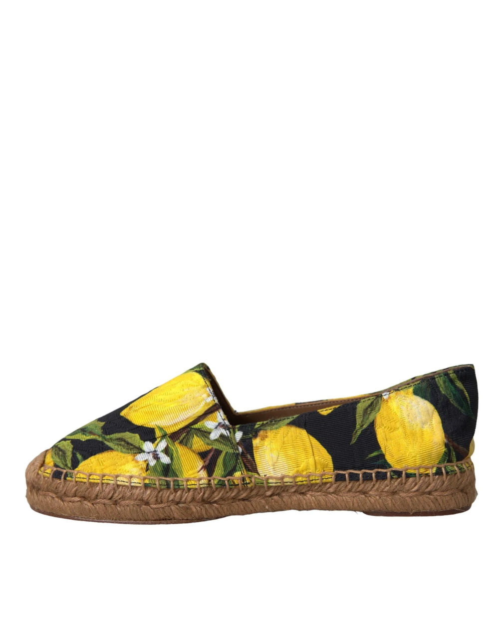 Dolce & Gabbana Multicolor Lemon Slip On Espadrilles Shoes - Flats