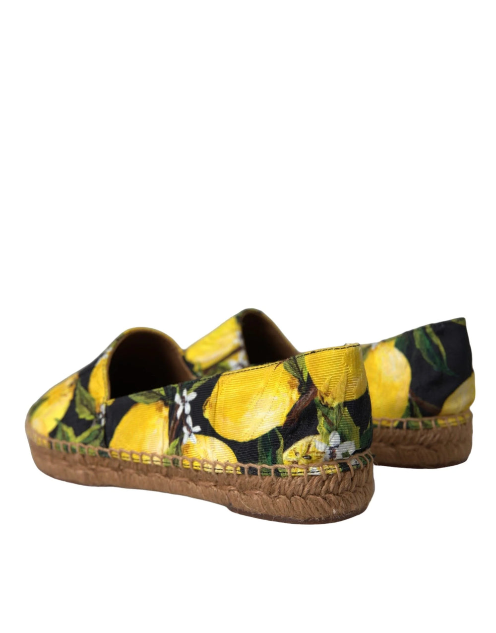 Dolce & Gabbana Multicolor Lemon Slip On Espadrilles Shoes - Flats