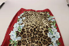 Dolce & Gabbana Multicolor Leopard Flora Printed Mid Waist Trouser Pants - IT40|S - Trousers