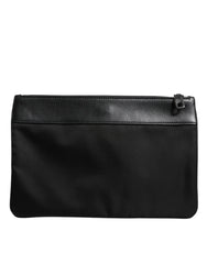 Dolce & Gabbana Multicolor Leopard Jacquard Logo Plaque Men Pouch Bag - Clutch Bags