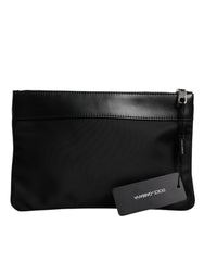 Dolce & Gabbana Multicolor Leopard Jacquard Print Logo Plaque Pouch Bag - Clutch Bags