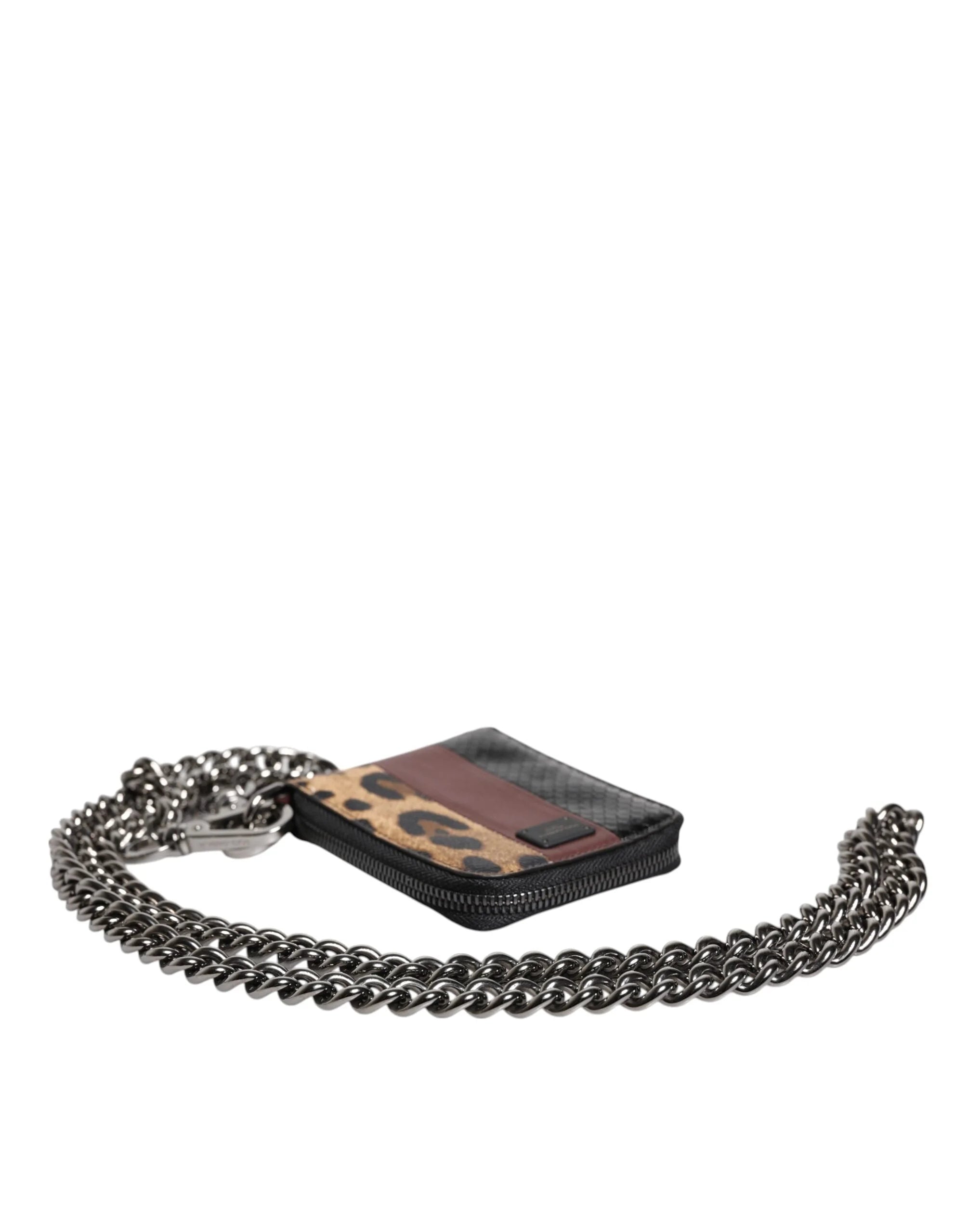 Dolce & Gabbana Multicolor Leopard Leather DG Bifold Card Holder Wallet - Wallets