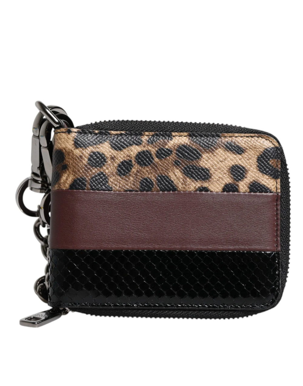Dolce & Gabbana Multicolor Leopard Leather DG Bifold Card Holder Wallet - Wallets