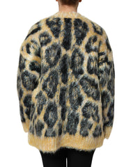 Dolce & Gabbana Multicolor Leopard Mohair Crew Neck Sweater - Sweaters
